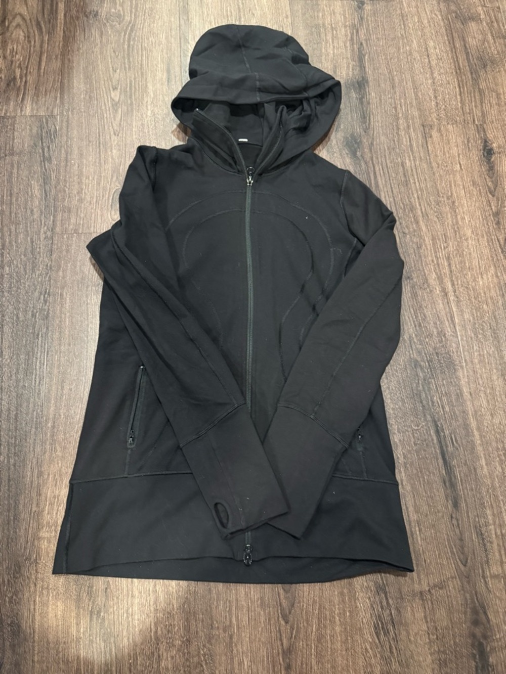 lululemon athletica Black Full-Zip Hooded Jacket